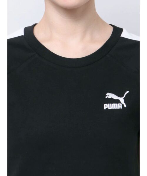 PUMA(プーマ)の「【PUMA】ICONIC T7 スリム Tシャツ(Tシャツ/カットソー・レディース・ホワイト/ブラック・FREE)」の3枚目の写真
