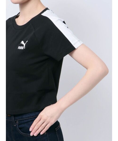 PUMA(プーマ)の「【PUMA】ICONIC T7 スリム Tシャツ(Tシャツ/カットソー・レディース・ホワイト/ブラック・FREE)」の4枚目の写真
