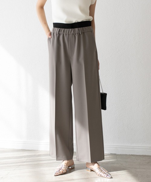 RIVE DROITE（リヴドロワ）の「MONN.:.(モン)/LIGHTレイヤードスラックス（スラックス・レディース・グレー系その他/ブラック・36/38）」の2枚目の写真