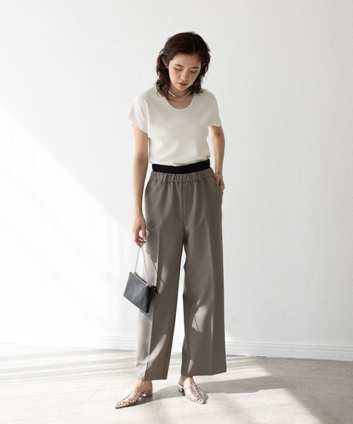 RIVE DROITE（リヴドロワ）の「MONN.:.(モン)/LIGHTレイヤードスラックス（スラックス・レディース・グレー系その他/ブラック・36/38）」の14枚目の写真