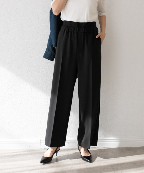 RIVE DROITE（リヴドロワ）の「MONN.:.(モン)/LIGHTレイヤードスラックス（スラックス・レディース・グレー系その他/ブラック・36/38）」の21枚目の写真