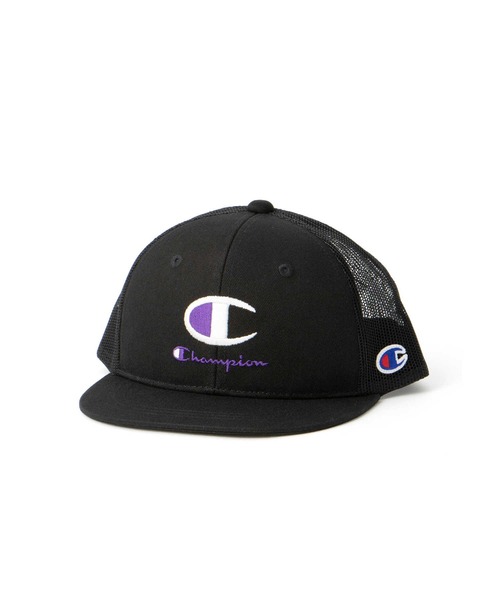 Champion（チャンピオン）の「【Champion】ストレートメッシュキャップ（キャップ・キッズ・ブラック/ネイビー・フリー）」の2枚目の写真