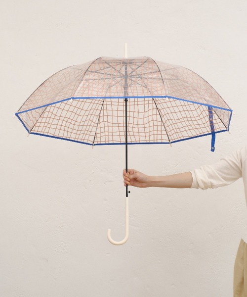 BIRTHDAY BAR（バースデイバー）の「クリアアンブレラ WAVY CHECK（長傘・レディース・オレンジ/ピンク/ブルー/ブラック/カーキ/ネイビー/ダークブルー・フリー）」の16枚目の写真