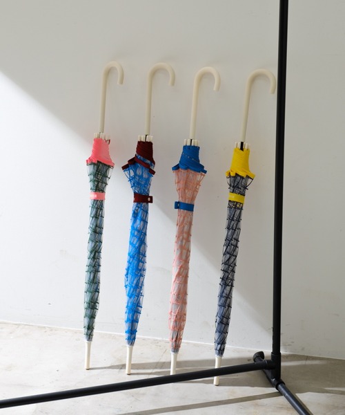 BIRTHDAY BAR（バースデイバー）の「クリアアンブレラ WAVY CHECK（長傘・レディース・オレンジ/ピンク/ブルー/ブラック/カーキ/ネイビー/ダークブルー・フリー）」の18枚目の写真