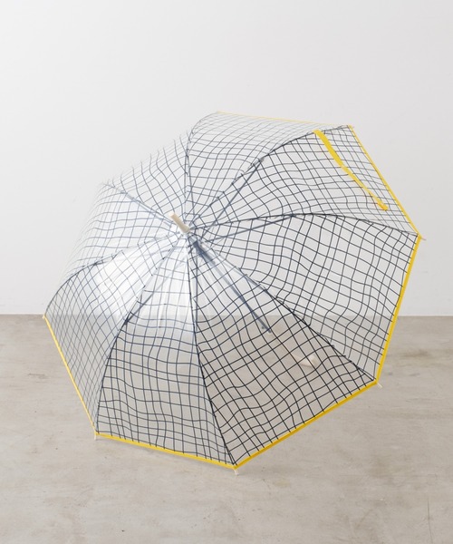 BIRTHDAY BAR（バースデイバー）の「クリアアンブレラ WAVY CHECK（長傘・レディース・オレンジ/ピンク/ブルー/ブラック/カーキ/ネイビー/ダークブルー・フリー）」の20枚目の写真