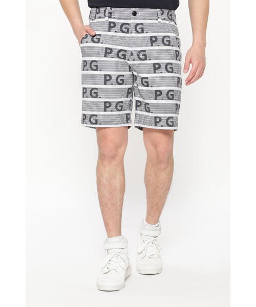 PEARLY GATES】SOLOTEXサッカー ショートパンツ <ストライプロゴ