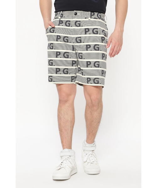 PEARLY GATES】SOLOTEXサッカー ショートパンツ <ストライプロゴ