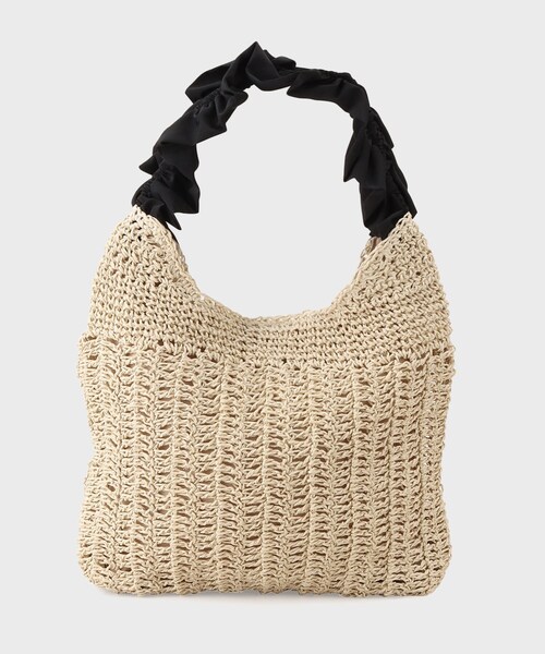 OPAQUE.CLIP（オペークドットクリップ）の「◆フリルハンドルワンショルダーバッグ（ショルダーバッグ・レディース・ブラック/ブラウン系/ライトベージュ・00）」の3枚目の写真