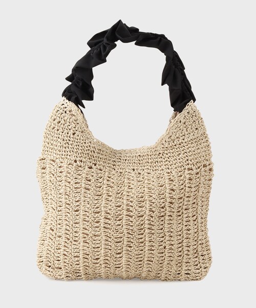 OPAQUE.CLIP（オペークドットクリップ）の「◆フリルハンドルワンショルダーバッグ（ショルダーバッグ・レディース・ブラック/ブラウン系/ライトベージュ・00）」の5枚目の写真