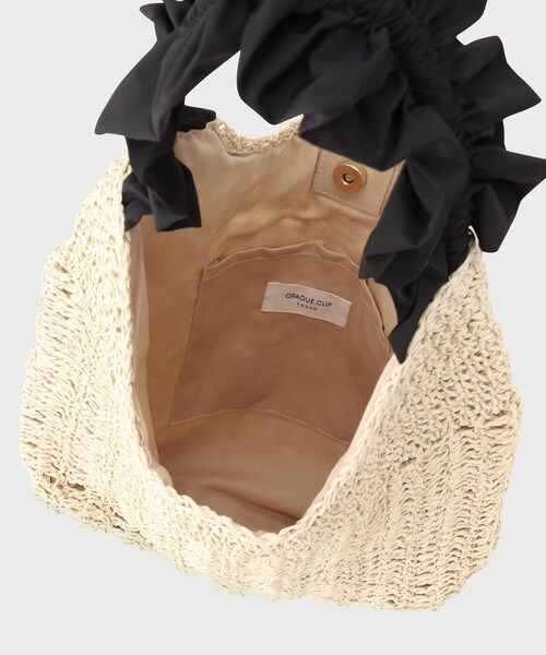 OPAQUE.CLIP（オペークドットクリップ）の「◆フリルハンドルワンショルダーバッグ（ショルダーバッグ・レディース・ブラック/ブラウン系/ライトベージュ・00）」の9枚目の写真