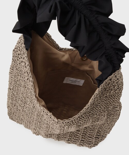 OPAQUE.CLIP（オペークドットクリップ）の「◆フリルハンドルワンショルダーバッグ（ショルダーバッグ・レディース・ブラック/ブラウン系/ライトベージュ・00）」の11枚目の写真