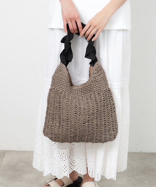 OPAQUE.CLIP（オペークドットクリップ）の「◆フリルハンドルワンショルダーバッグ（ショルダーバッグ・レディース・ブラック/ブラウン系/ライトベージュ・00）」の15枚目の写真