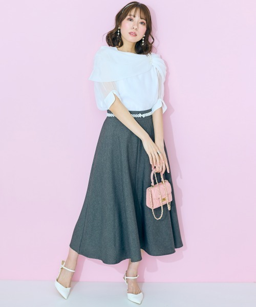 marun(マルン)の「<大きいサイズ> オフショル風デザインブラウス marun(シャツ/ブラウス・レディース・ホワイト/ブラック・L/LL/3L/4L/5L)」の22枚目の写真