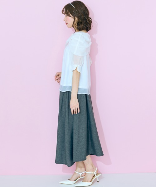 marun(マルン)の「<大きいサイズ> オフショル風デザインブラウス marun(シャツ/ブラウス・レディース・ホワイト/ブラック・L/LL/3L/4L/5L)」の20枚目の写真