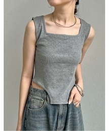 ストレッチリブハイレグタンクトップ