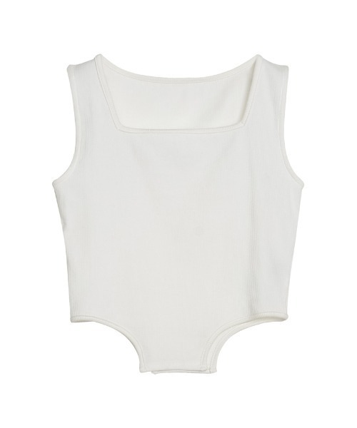 Re:EDIT（リエディ）の「ストレッチリブハイレグタンクトップ（タンクトップ・レディース・レッド/ホワイト/ブラック/チャコールグレー・LARGE/MEDIUM）」の8枚目の写真