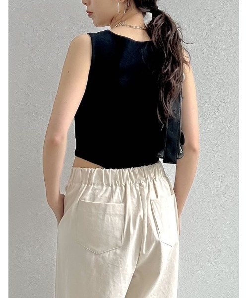 Re:EDIT（リエディ）の「ストレッチリブハイレグタンクトップ（タンクトップ・レディース・レッド/ホワイト/ブラック/チャコールグレー・LARGE/MEDIUM）」の12枚目の写真