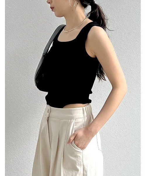 Re:EDIT（リエディ）の「ストレッチリブハイレグタンクトップ（タンクトップ・レディース・レッド/ホワイト/ブラック/チャコールグレー・LARGE/MEDIUM）」の15枚目の写真