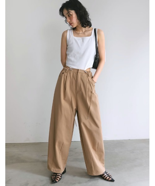 Re:EDIT（リエディ）の「ストレッチリブハイレグタンクトップ（タンクトップ・レディース・レッド/ホワイト/ブラック/チャコールグレー・LARGE/MEDIUM）」の21枚目の写真