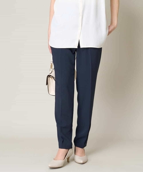 a.v.v（アーヴェヴェ）の「【接触冷感/洗える/イージーケア】美楽るイージーテーパードパンツ（その他パンツ・レディース・チャコールグレー/ブラック/カーキ/ネイビー/ミント/ダークインディゴブルー/ライトグレー・34/36/38/40/42）」の6枚目の写真