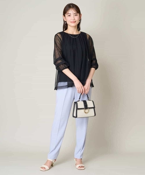 a.v.v（アーヴェヴェ）の「【接触冷感/洗える/イージーケア】美楽るイージーテーパードパンツ（その他パンツ・レディース・チャコールグレー/ブラック/カーキ/ネイビー/ミント/ダークインディゴブルー/ライトグレー・34/36/38/40/42）」の20枚目の写真