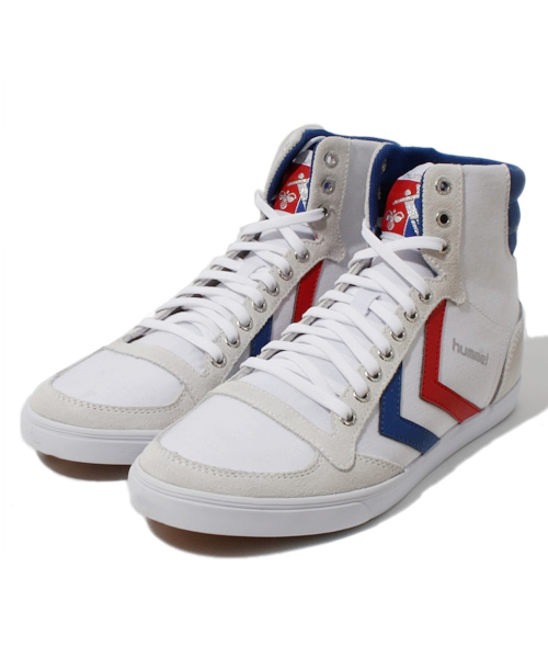 hummel（ヒュンメル）の「hummel/ヒュンメル SLIMMER STADIL CANVAS HIGH/スリマー スタディール キャンバス ハイ  HM63111K（スニーカー・メンズ・ホワイト/ブラック×ホワイト/トリコロール/ネイビー/ブラック/グレー・25.5cm/24.0cm/26.5cm/27.0cm/25.0cm/28.0cm/23.0cm/22.5cm/29.5cm）」の20枚目の写真