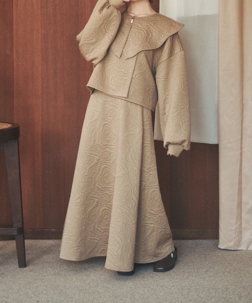 moi tytto（モイテュット）の「キルティングフレアロングスカート（スカート・レディース・ブラック/ベージュ/ナチュラル・MEDIUM/SMALL）」の19枚目の写真