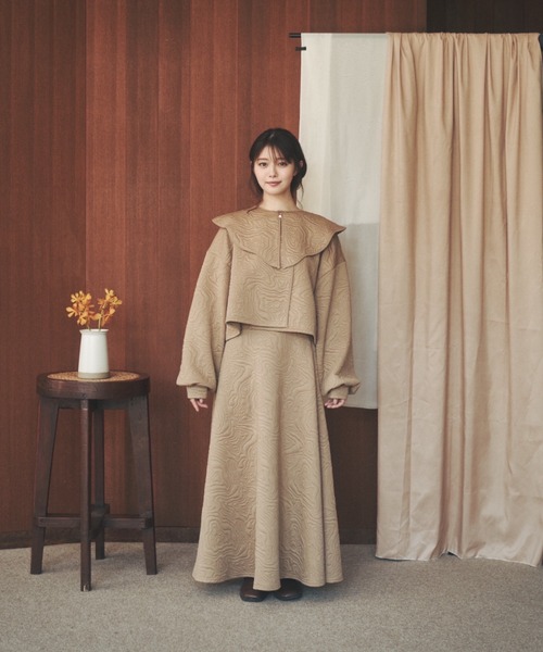 moi tytto（モイテュット）の「キルティングフレアロングスカート（スカート・レディース・ブラック/ベージュ/ナチュラル・MEDIUM/SMALL）」の18枚目の写真