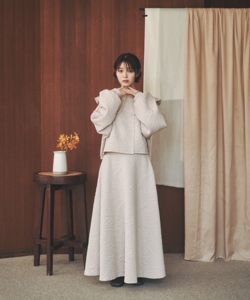 moi tytto（モイテュット）の「キルティングフレアロングスカート（スカート・レディース・ブラック/ベージュ/ナチュラル・MEDIUM/SMALL）」の10枚目の写真