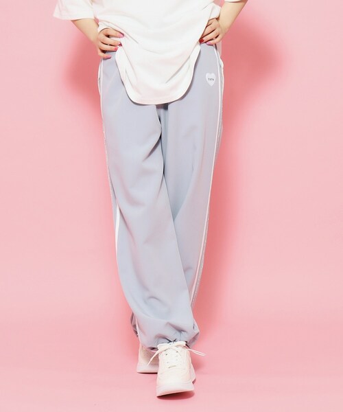 FLUTTER ピンク イージーパンツ FLUTTER(フラッター) FL Logo Easy Pants 3色(SUMI/BLUE/D.PINK