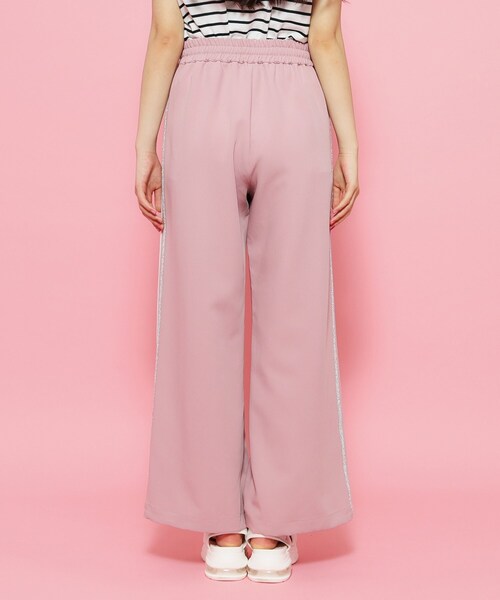 FLUTTER ピンク イージーパンツ FLUTTER(フラッター) FL Logo Easy Pants 3色(SUMI/BLUE/D.PINK