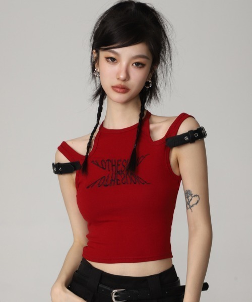 タンクトップ ノースリーブ A'GEM/9 × .kom 「.KOM/ドットケーオーエム」 ホルターネックトップ レディース A'GEM/9 × .kom 『.KOM/ドットケーオーエム』 ホルターネック