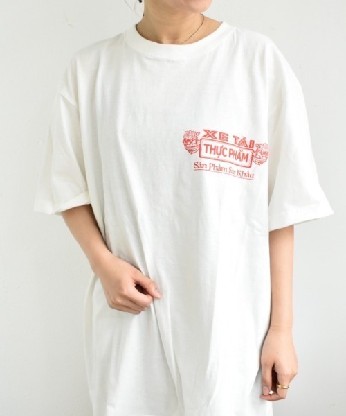 THEATRE PRODUCTS（シアタープロダクツ）の「バインミープリントTシャツ（Tシャツ/カットソー・レディース・ブラック/ブルー/ホワイト・FREE）」の14枚目の写真