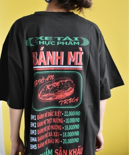 THEATRE PRODUCTS（シアタープロダクツ）の「バインミープリントTシャツ（Tシャツ/カットソー・レディース・ブラック/ブルー/ホワイト・FREE）」の19枚目の写真