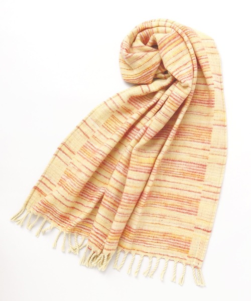 チャイハネ（チャイハネ）の「【チャイハネ】カラフルボーダーアクリルショール（マフラー・レディース・レッド系その他/ベージュ/ブラウン/グリーン/レッド/ピンク/サファリグリーン/その他/パープル/その他1/その他2/オレンジ系その他/ブラック系その他/ブラック/ホワイト/ブラックミックス/イエロー/ネイビー/オレンジ/プラム/ラベンダー/ブルー/オレンジ系その他2/カーキ/ブラック系その他2/ライトグリーン/ブラウン系その他/ライトイエロー/マスタード/ブルー系その他/ターコイズブルー・FREE）」の22枚目の写真