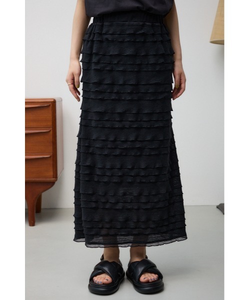 AZUL by moussy(アズールバイマウジー)の「フリルメッシュタイトスカート(スカート・レディース・ブラック/アイボリー・FREE)」の19枚目の写真