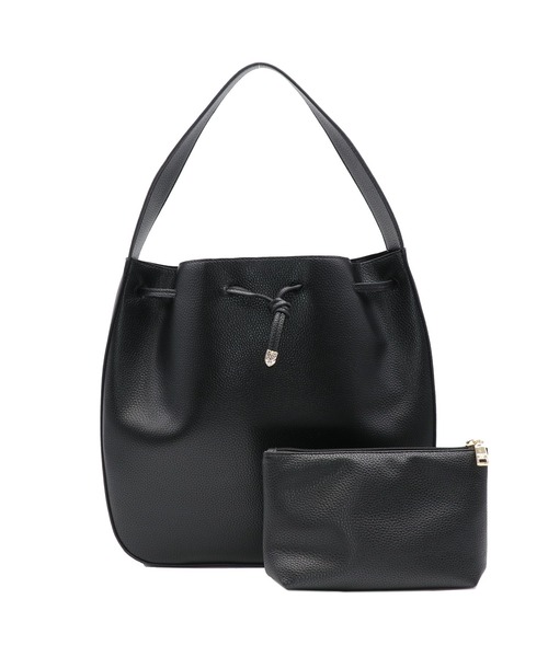GUSCIO（グッシオ）の「【グッシオベーシック】ワンショルダートートバッグ　ノットリボン　ポーチ付き（トートバッグ・レディース・ブラック/グレー/グレイッシュベージュ・FREE）」の7枚目の写真
