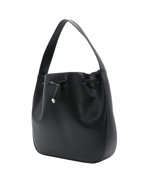 GUSCIO（グッシオ）の「【グッシオベーシック】ワンショルダートートバッグ　ノットリボン　ポーチ付き（トートバッグ・レディース・ブラック/グレー/グレイッシュベージュ・FREE）」の5枚目の写真