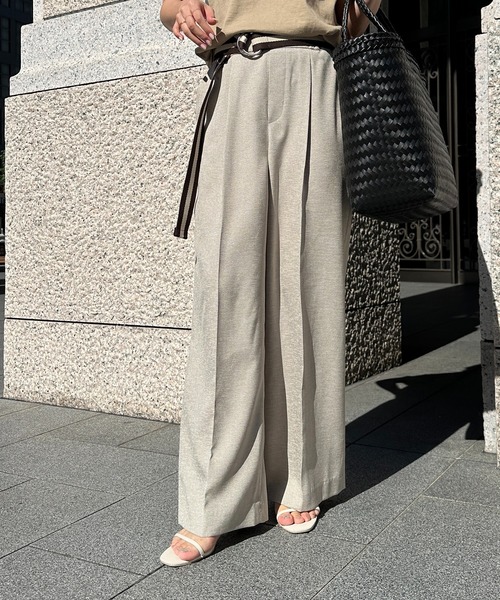 DouDou(ドゥドゥ)の「リネンライクセンプレイージーパンツ(その他パンツ・レディース・チャコールグレー/ベージュ/オレンジ・36/38)」の7枚目の写真