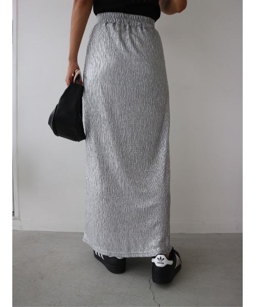 TRUNC（トランクエイティーエイト）の「Glitter Rib Skirt（スカート・レディース・ゴールド/シルバー・FREE）」の4枚目の写真