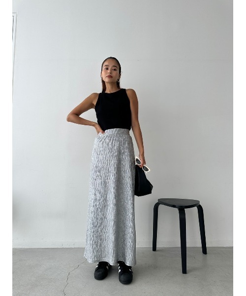 TRUNC（トランクエイティーエイト）の「Glitter Rib Skirt（スカート・レディース・ゴールド/シルバー・FREE）」の6枚目の写真