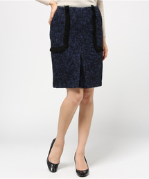 ELFORBR | ツィードフリンジトリミングAラインスカート(スカート)