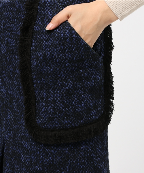 ELFORBR（エルフォーブル）の「ツィードフリンジトリミングAラインスカート（スカート・レディース・ブラウン/ブルー・38/36）」の11枚目の写真