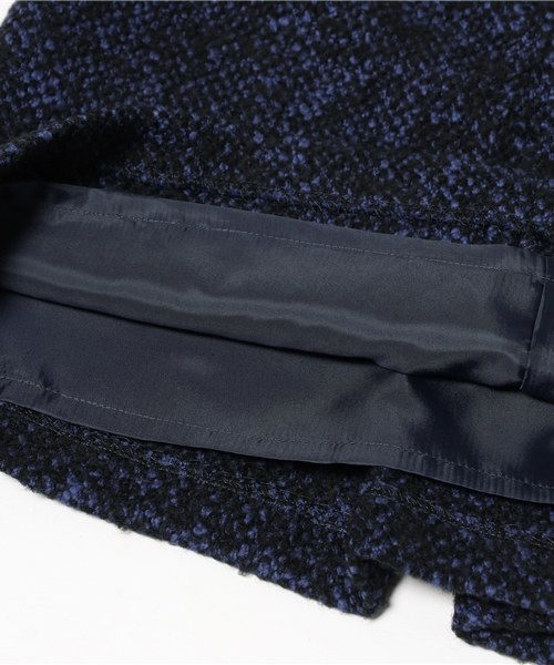 ELFORBR（エルフォーブル）の「ツィードフリンジトリミングAラインスカート（スカート・レディース・ブラウン/ブルー・38/36）」の3枚目の写真