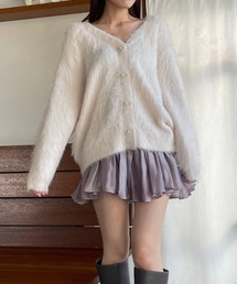 SNIDEL | 【WEB限定カラーあり】ビジューリボンロングカーディガン(カーディガン/ボレロ)