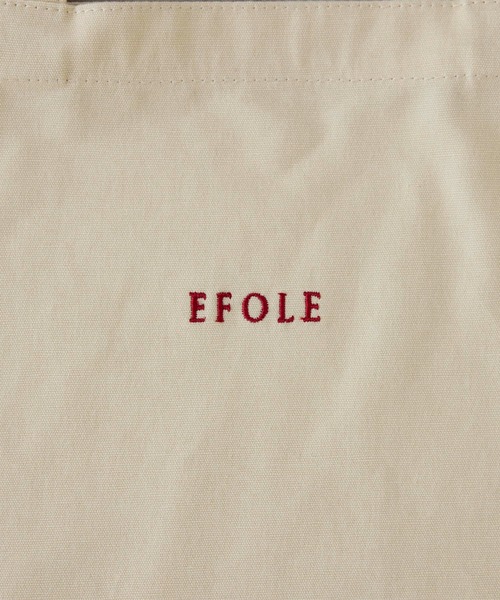 EFOLE（エフォル）の「Canvas logo embroidery tote bag / キャンバス ロゴ刺しゅう トートバッグ（トートバッグ・レディース・オフホワイト/オレンジ/ブルー・FREE）」の7枚目の写真