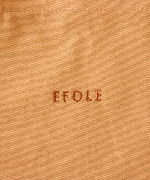 EFOLE（エフォル）の「Canvas logo embroidery tote bag / キャンバス ロゴ刺しゅう トートバッグ（トートバッグ・レディース・オフホワイト/オレンジ/ブルー・FREE）」の9枚目の写真