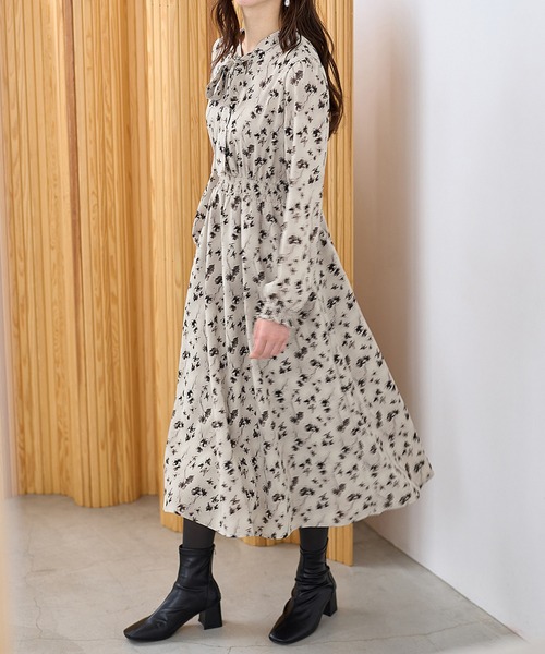 alotta(アロッタ)の「美人シルエットボウタイワンピース(ワンピース・レディース・グレー/ブラック・M/L/LL/3L)」の17枚目の写真