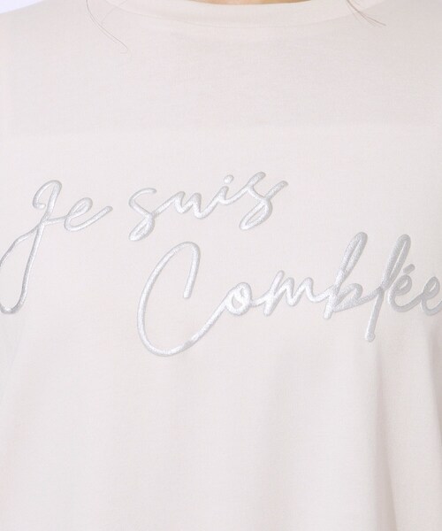 DRESKIP(ドレスキップ)の「【洗える/UV】大人のこなれ感 ぷっくりラメロゴTシャツ(Tシャツ/カットソー・レディース・オフホワイト/チャコールグレー/ライトベージュ/ベビーピンク・02/03/04)」の12枚目の写真