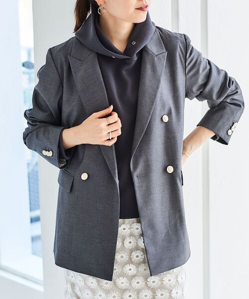 le.coeur blanc（ルクールブラン）の「ダンボールパーカー（パーカー・レディース・ダークグレー/ベージュ・38）」の15枚目の写真